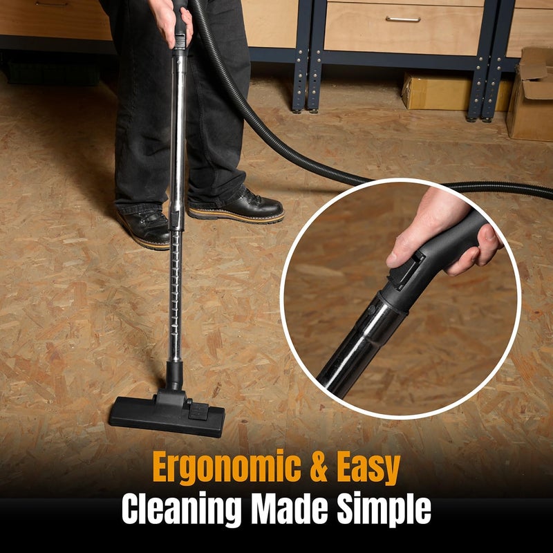 POWERTEC ملحق مكنسة المتجر وأداة الشق المرنة مجموعة 6 قطع لمكنسة الرطب والجاف مع مدخل 2-1/4 بوصة، مجموعة ملحقات مكنسة المتجر لتنظيف ورشة العمل وتفاصيل السيارة (70481) - Image 5